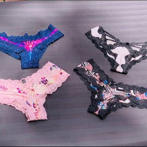 4 sz small VS CHEEKY SILKY PANTIES!